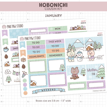 Hobonichi Cousin Kit - January
