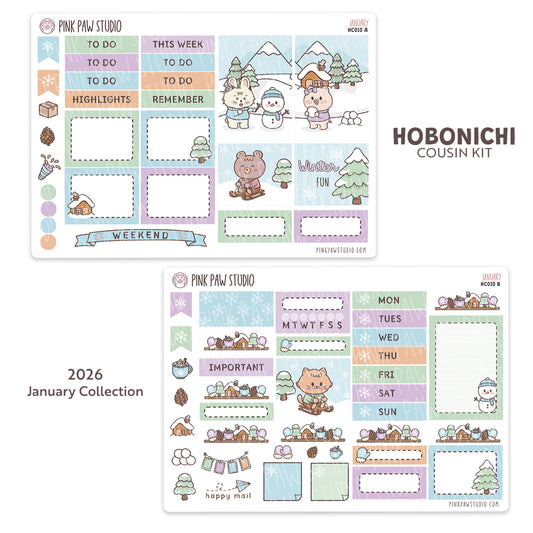 Hobonichi Cousin Kit - January