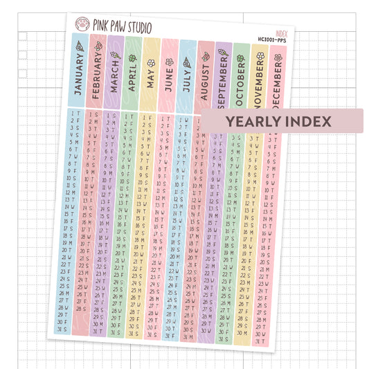Hobonichi Cousin Yearly Index- PPS