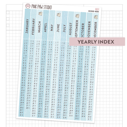 Hobonichi Cousin Yearly Index- Bonnie
