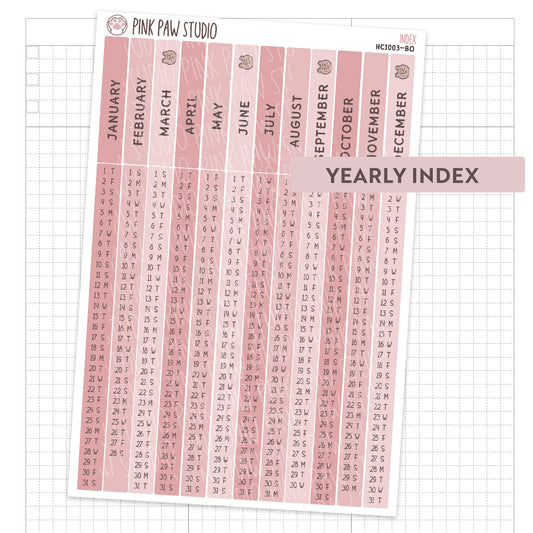 Hobonichi Cousin Yearly Index- Bo