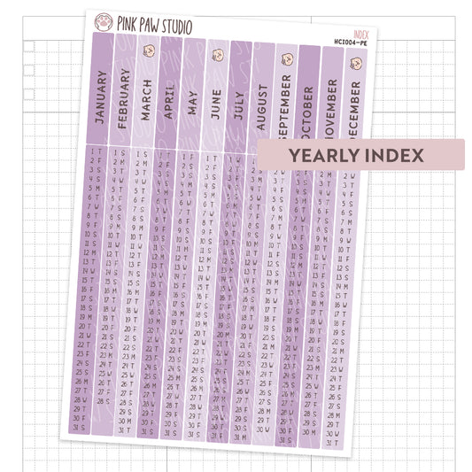 Hobonichi Cousin Yearly Index- Peggy