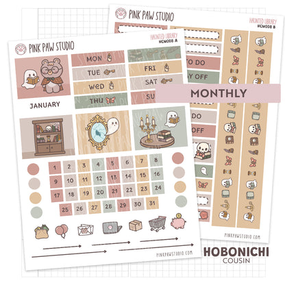 Haunted Library Hobonichi Cousin Monthly