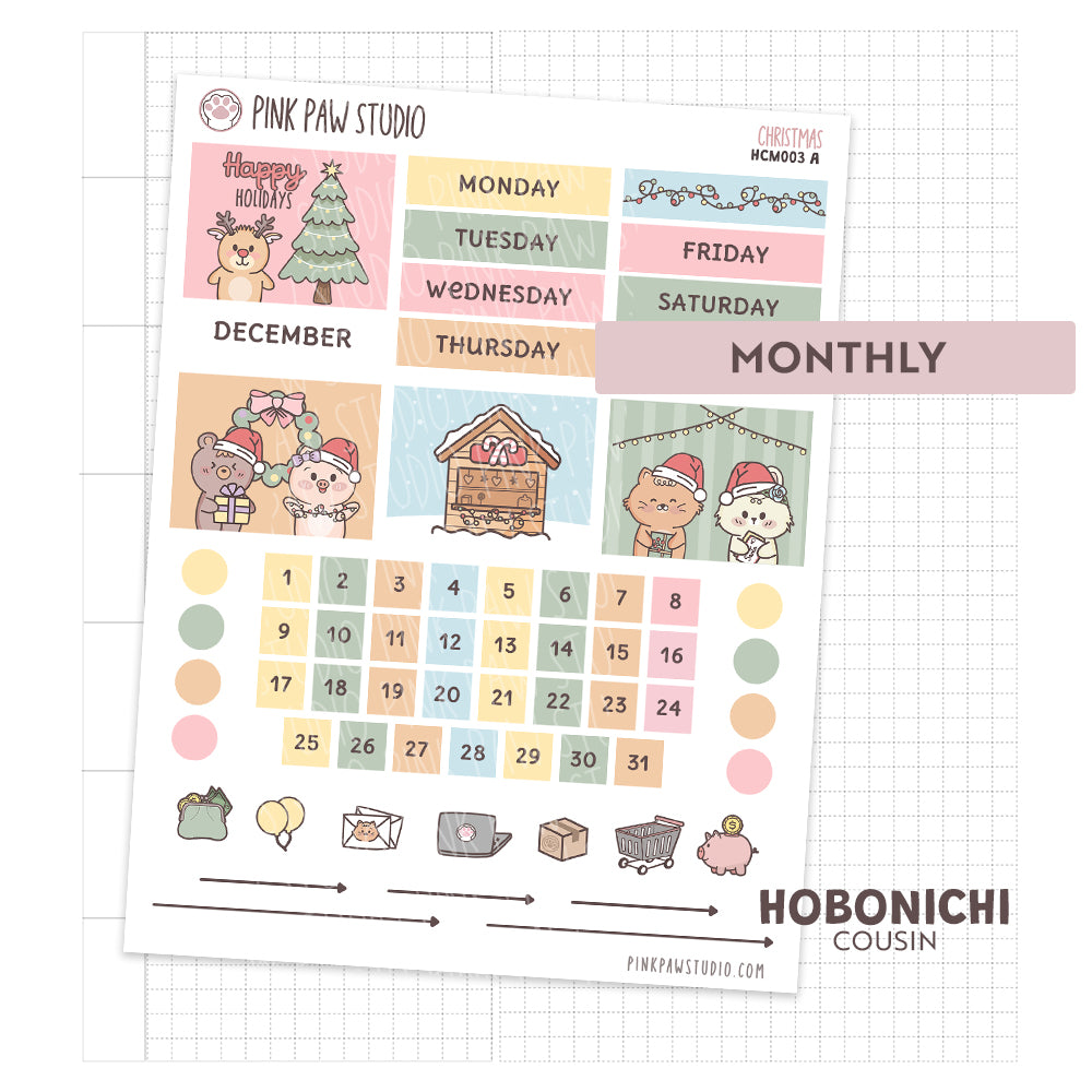 Hobonichi Cousin Monthly- Christmas
