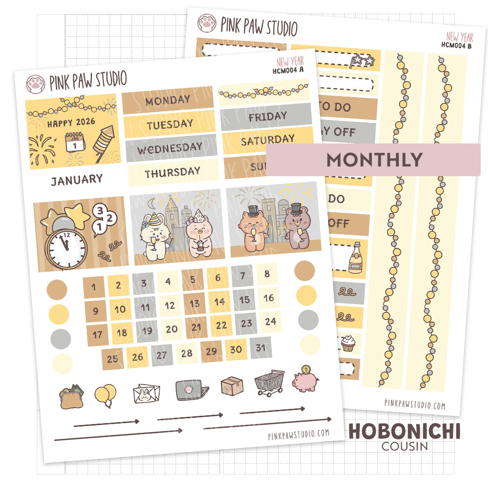 Hobonichi Cousin Monthly- New Year 2026