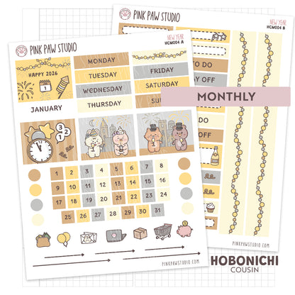 Hobonichi Cousin Monthly- New Year 2026