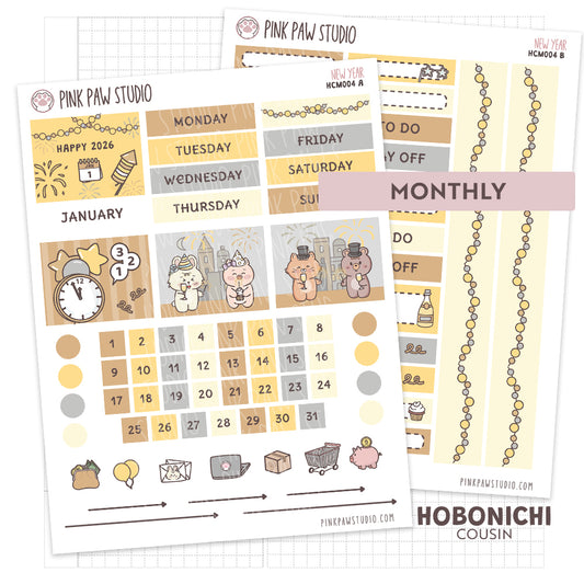 Hobonichi Cousin Monthly- New Year 2026
