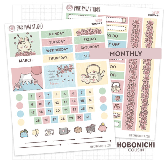 Hobonichi Cousin Monthly- Sakura