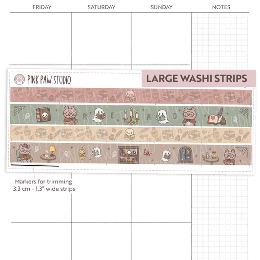 Large Washi Strips - Haunted Library