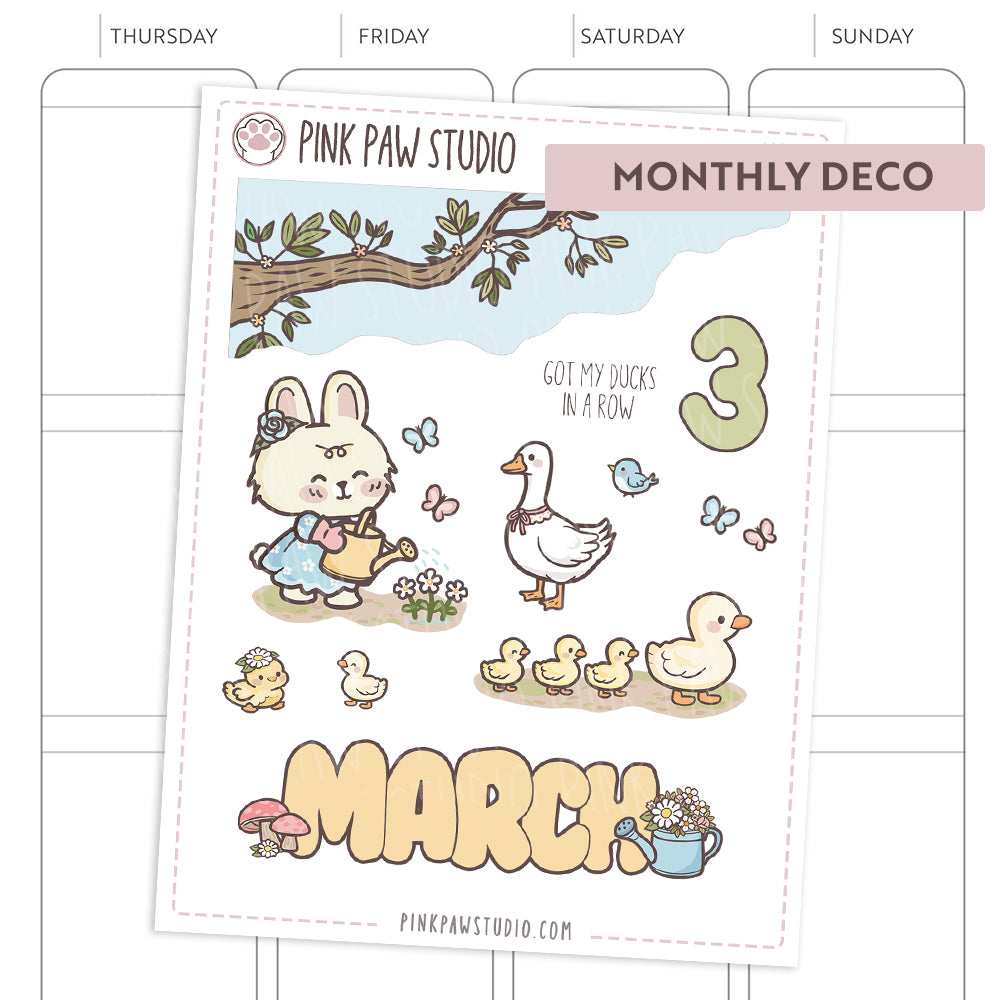 Monthly Deco stickers - March