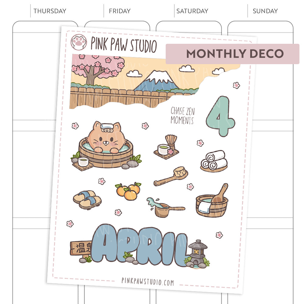 Monthly Deco stickers - April