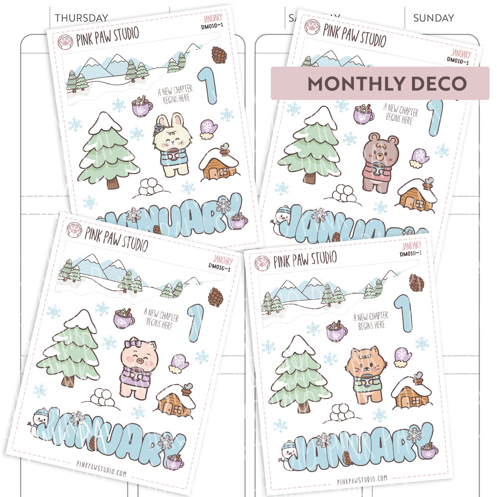 Monthly Deco stickers - January