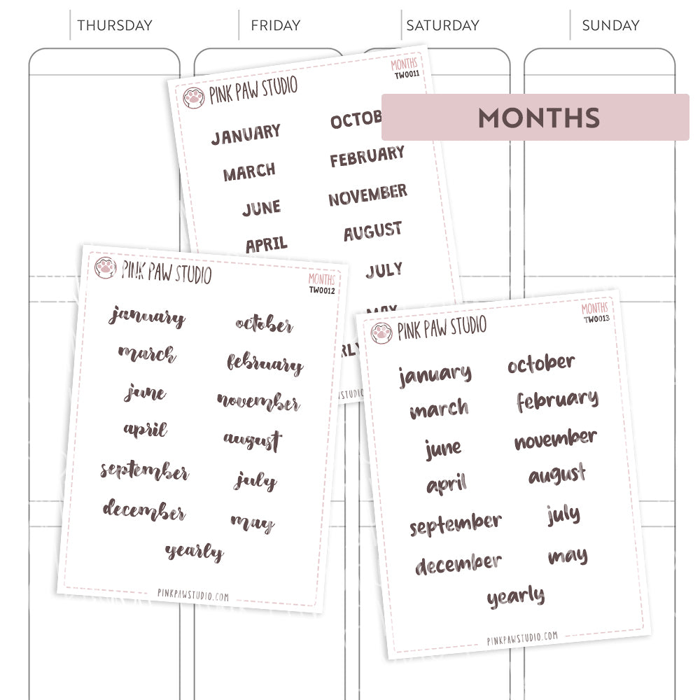 Text words: MONTHS