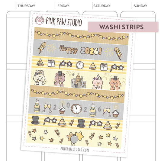 Washi Strips - New Year