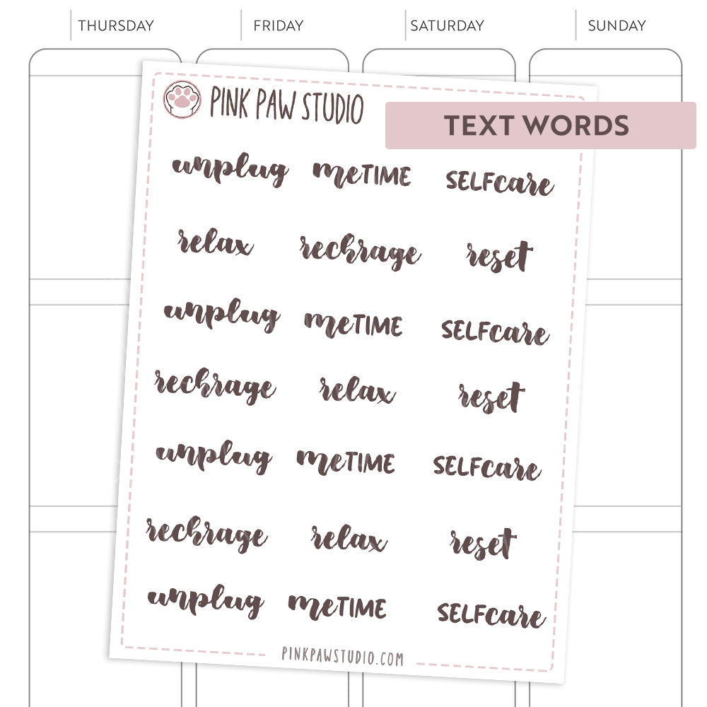 Text words: SELFCARE