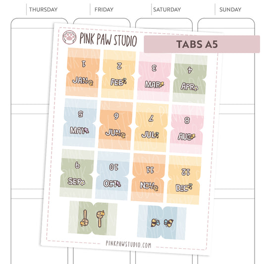 Monthly tabs - My Favorite Day