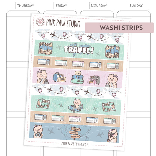 Washi Strips - Travel