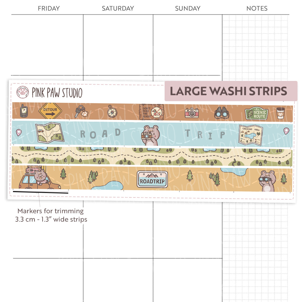 Large Washi Strips - July