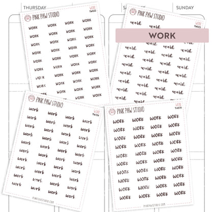 Text words: WORK