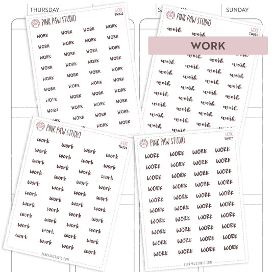 Text words: WORK