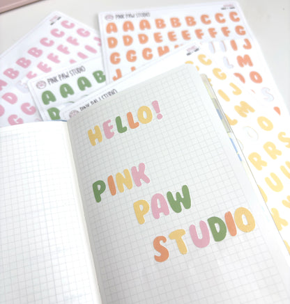 Alphabet Stickers - June