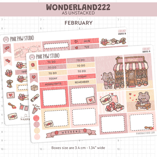 Wonderland222 A5 unstacked Kit - February