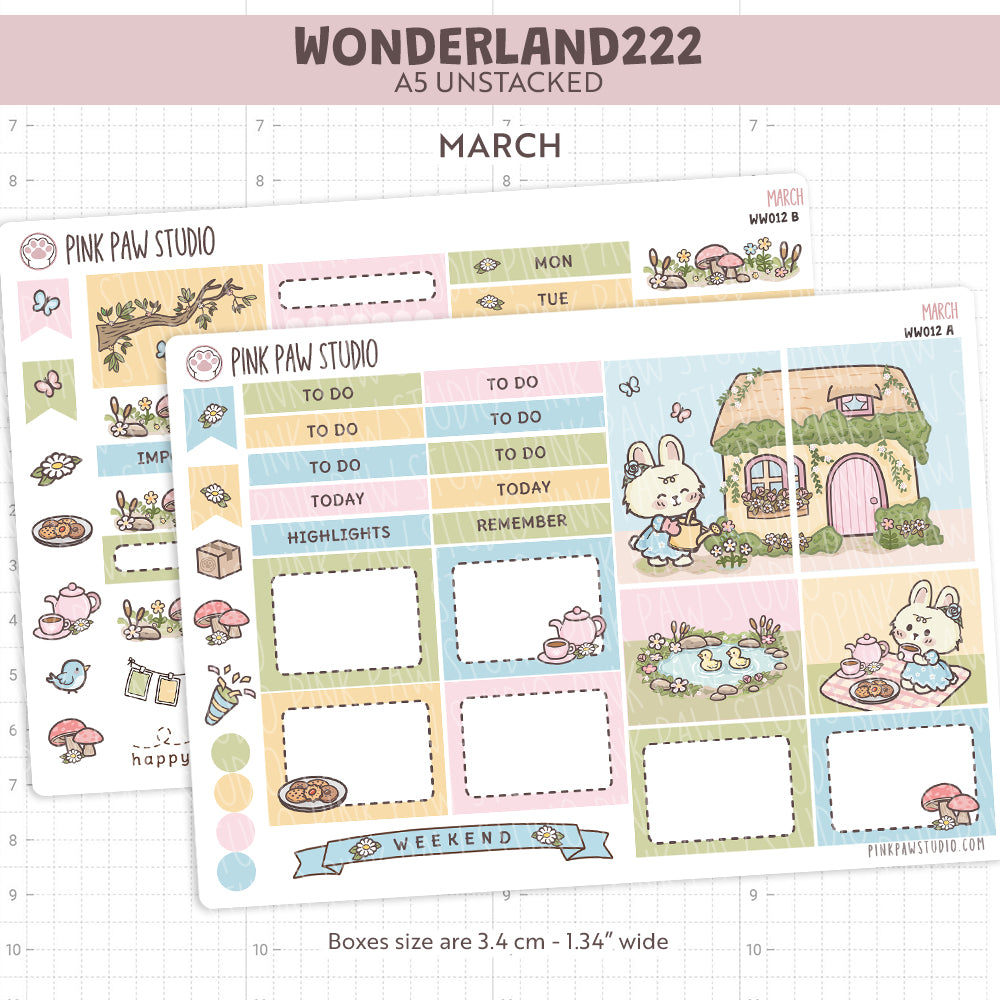 Wonderland222 A5 unstacked Kit - March