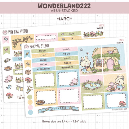 Wonderland222 A5 unstacked Kit - March