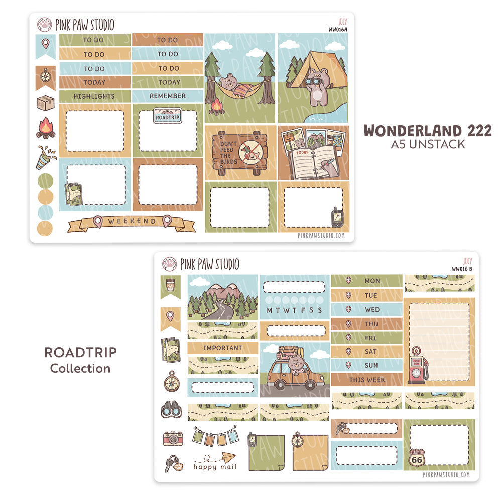 Wonderland222 A5 unstacked Kit - July