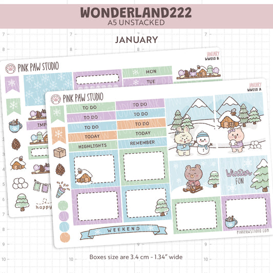 Wonderland222 A5 unstacked Kit - January