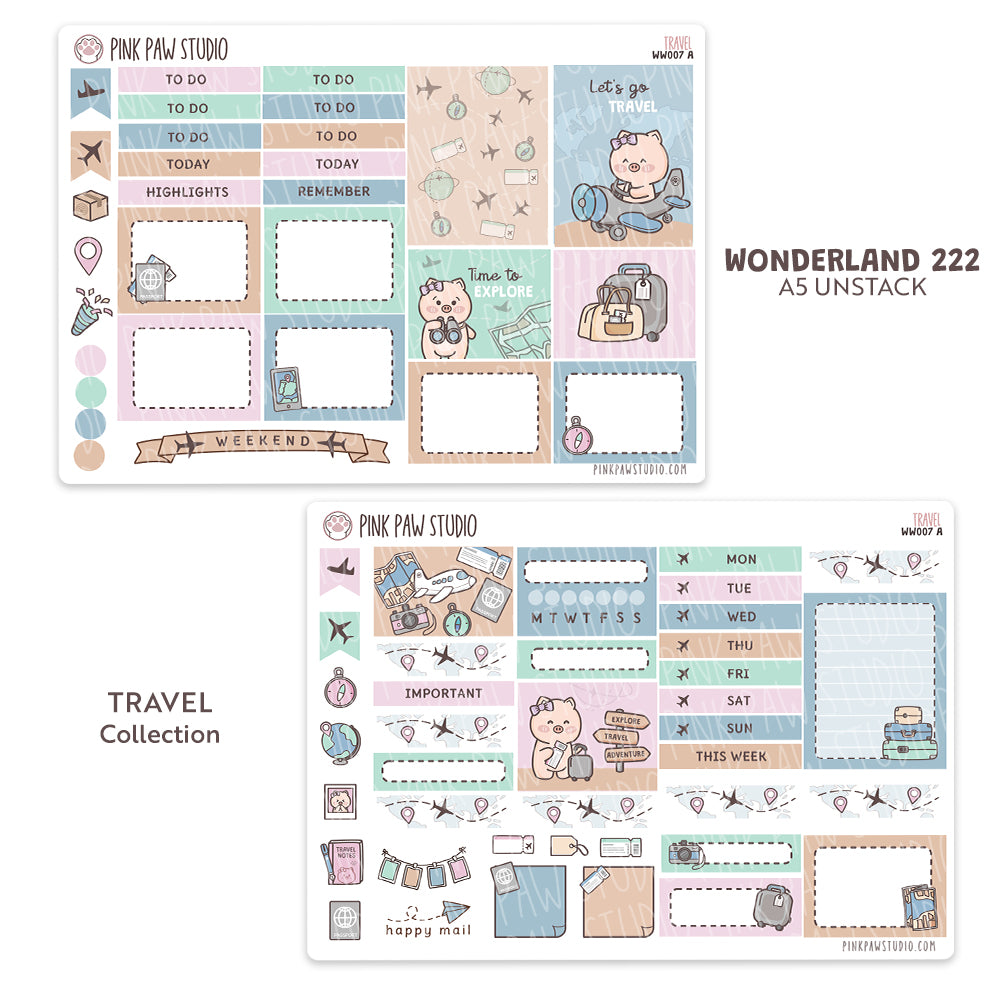 Wonderland222 A5 unstacked Kit - Travel