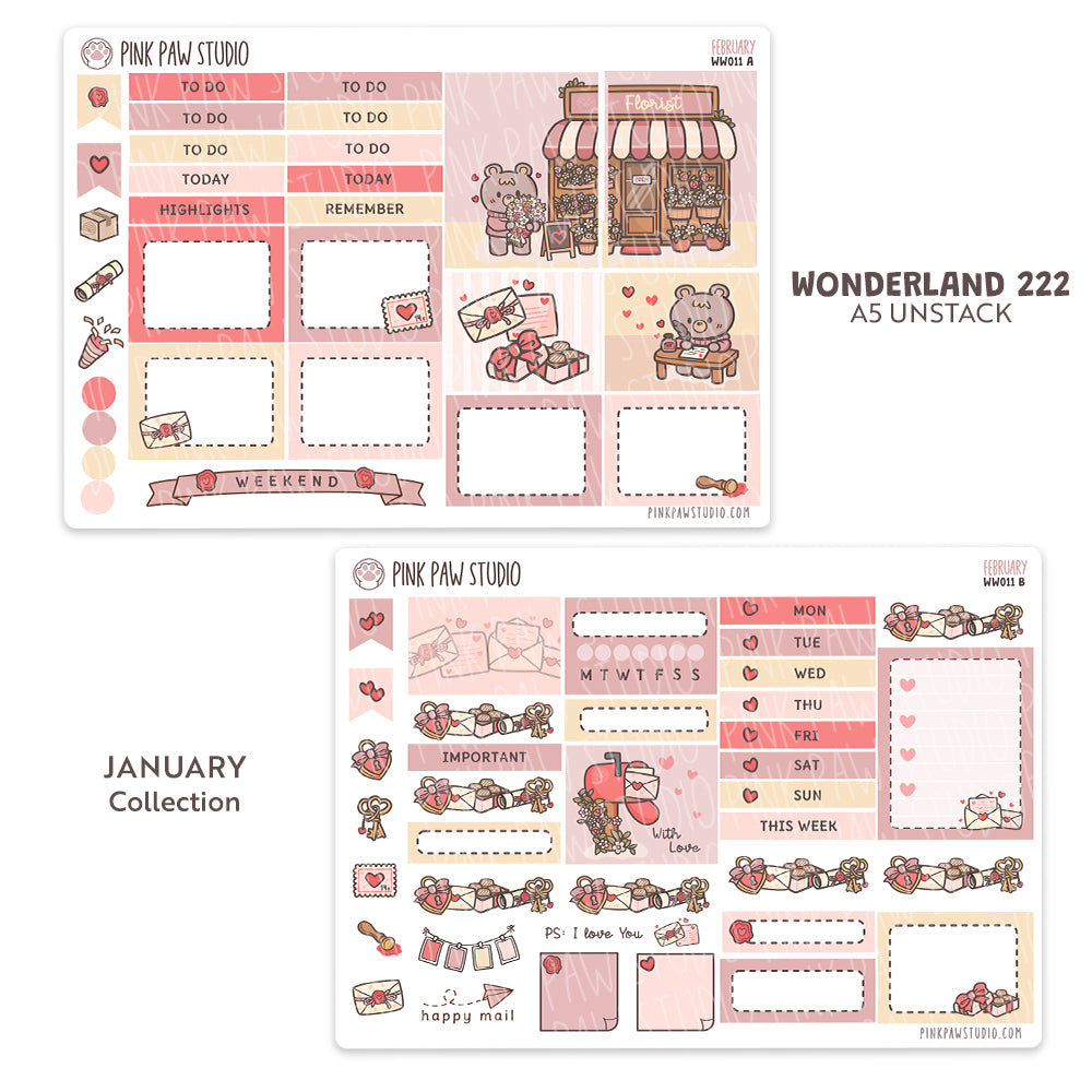 Wonderland222 A5 unstacked Kit - February